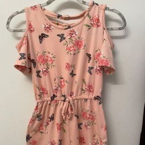 Floral Coral Romper